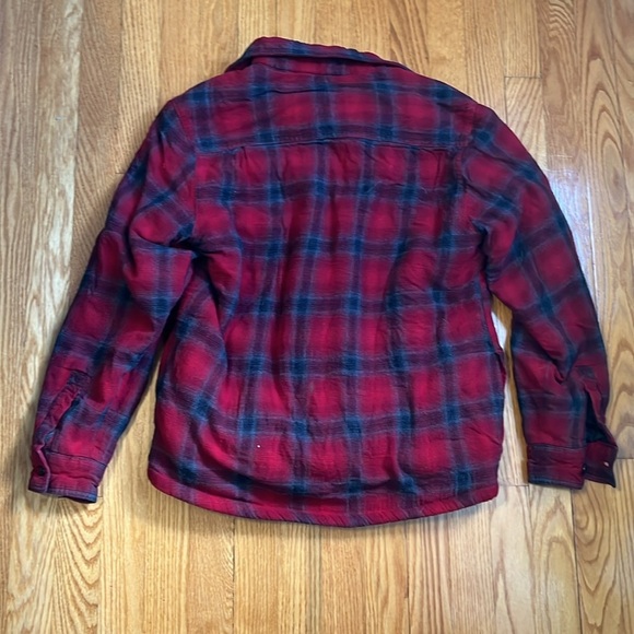 Coleman Men’s Fleece Lined Sherpa Flannel Button Down Shirt Jacket Medium - Picture 3 of 4